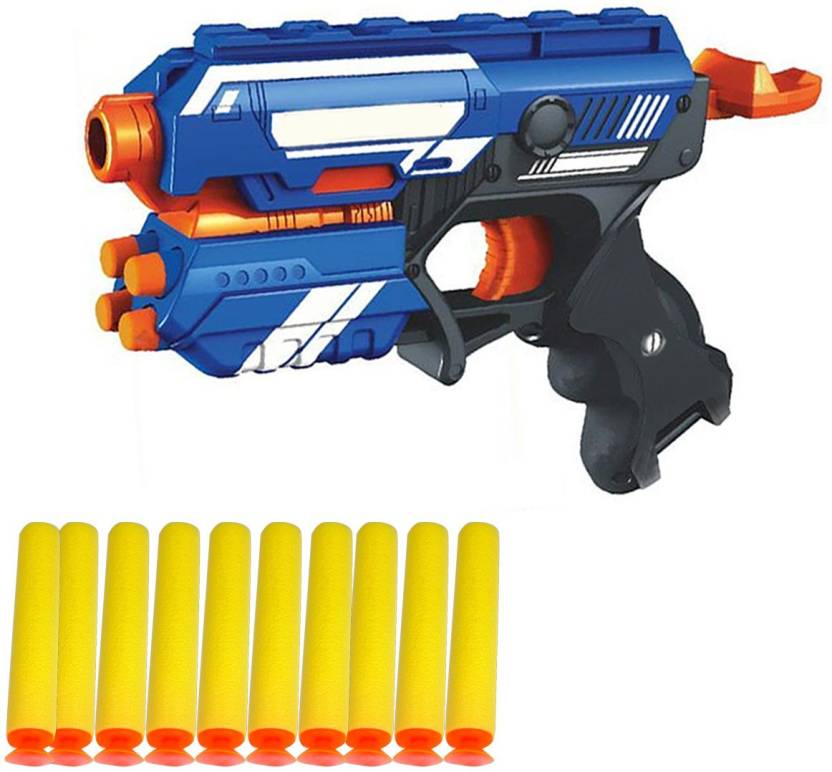 AMUSING Easy to Operate Hot Fire Gun Manual Shooting Toy Gun with 10 ...