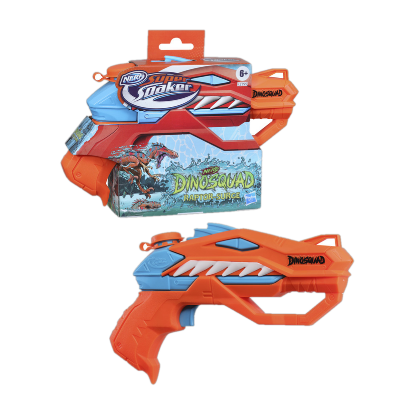 Nerf SuperSoaker Dinosquad Raptor-Surge Water Blaster, Branded Holi Pichkari Water Gun(Multicolor)