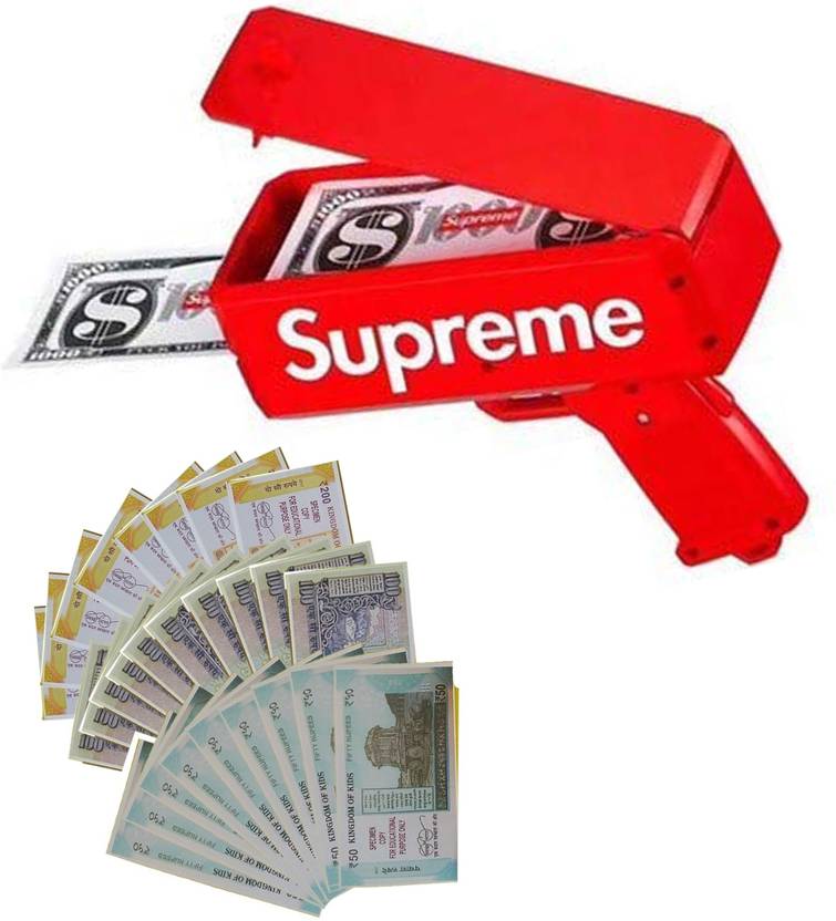 PTCMart Amaing money gun Super toy with 300 notes 50, 100, 200 for