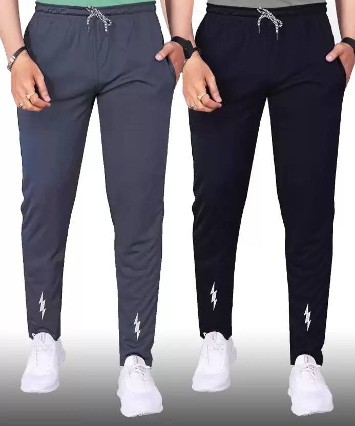 Malakar Pack of 2 Men Solid Grey, Black Track Pants