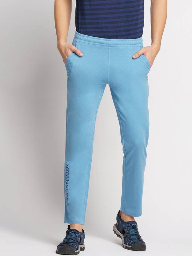 [Size L] Wildcraft Men Printed Blue Track Pants