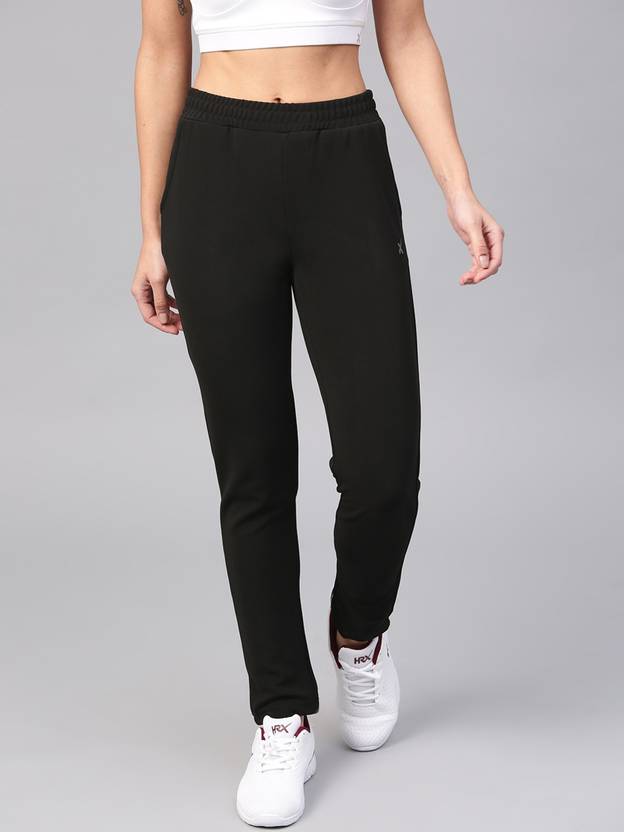 HRX by Hrithik Roshan Solid Women Black Track Pants Buy HRX by