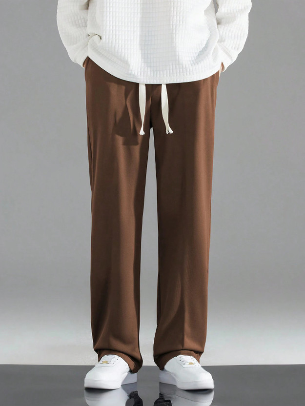 Zimist Solid Men Brown Track Pants