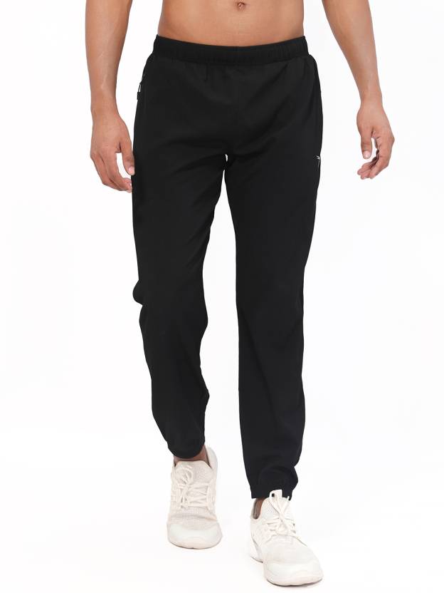 TECHNOSPORT Solid Men Black Track Pants - Buy TECHNOSPORT Solid Men ...