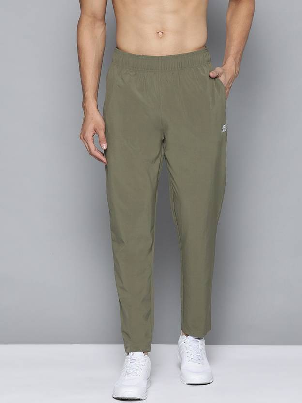 HRX by Hrithik Roshan Solid Men Olive Track Pants Buy HRX by Hrithik
