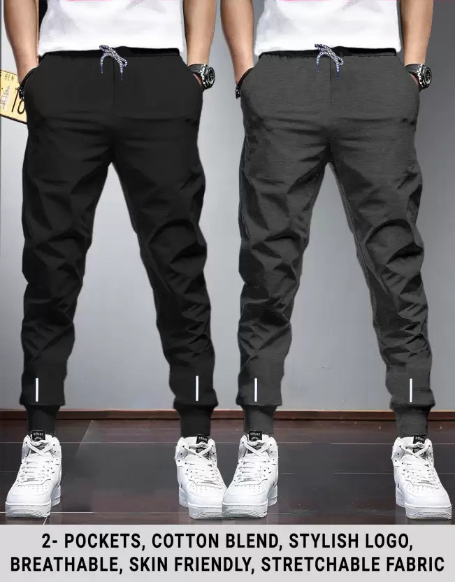 Reya Solid Men Grey Track Pants
