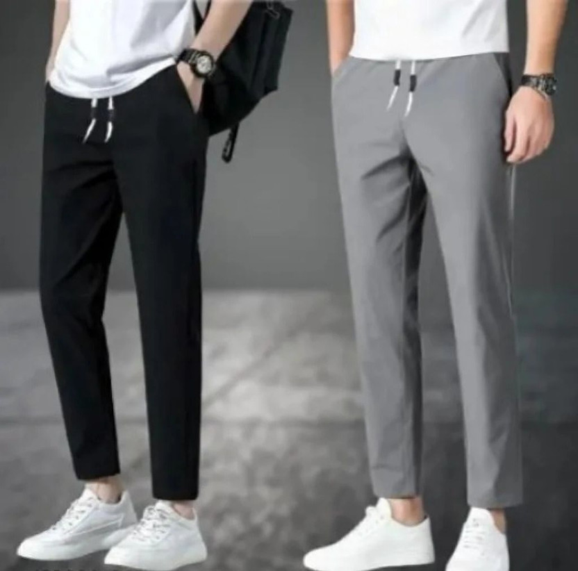ERAGON FASHION Solid Men Black, Grey Track Pants