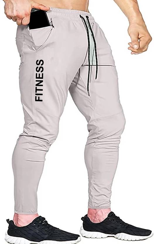 NetClick Printed Men Silver Track Pants Buy NetClick Printed Men