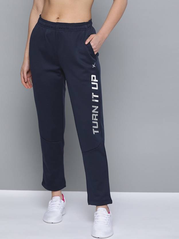 HRX by Hrithik Roshan Solid Women Dark Blue Track Pants Buy HRX by