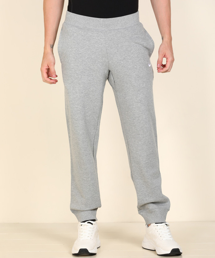Nike solid men grey track pants clearance