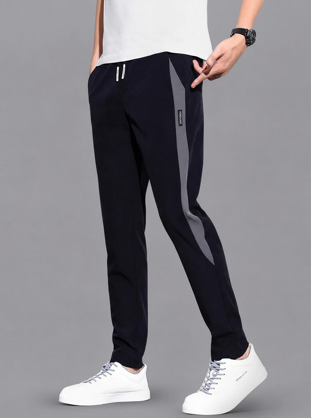 Joggers Joggers Park Colorblock Men Black Track Pants - Flipkart Deal