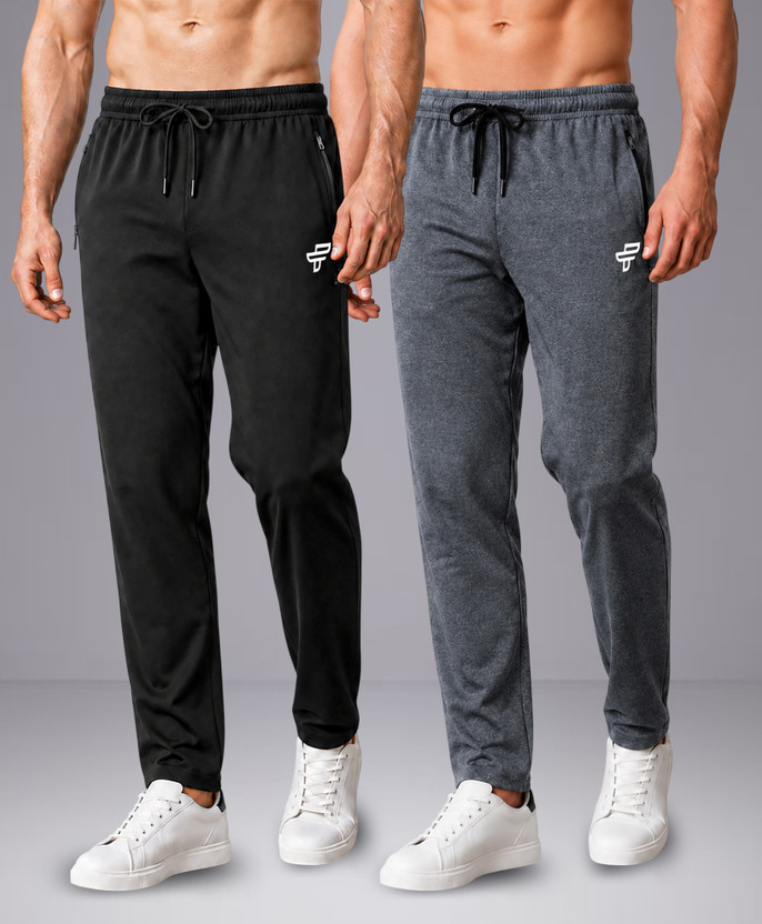 FEEL FEEL TRACK Solid Men Black, Grey Track Pants - Flipkart Deal