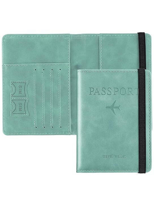 MENDAPARA SALES Passport Case with PU Leather Travel Document Holder for Men and Women(Multicolor)