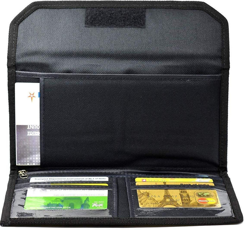 Kopila document holder for chequeBook/Passbook/Credit/Debit Card Coin Mobile Cash Etc(Black)