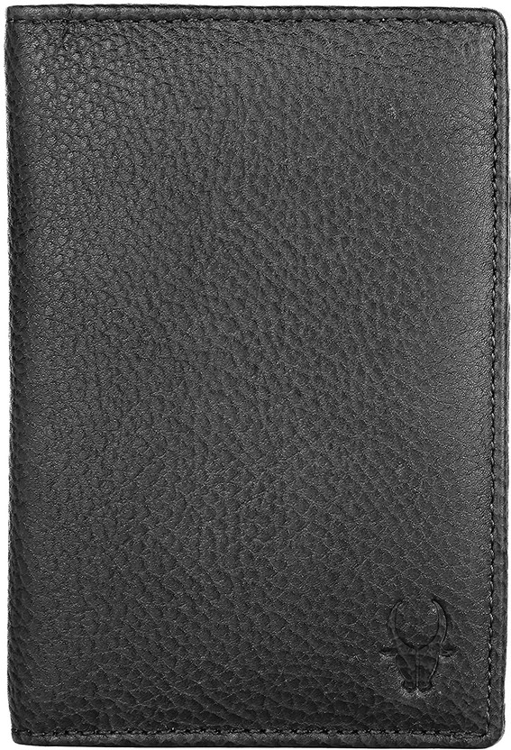 WILDHORN Leather Passport Holder Cover Case(Black)