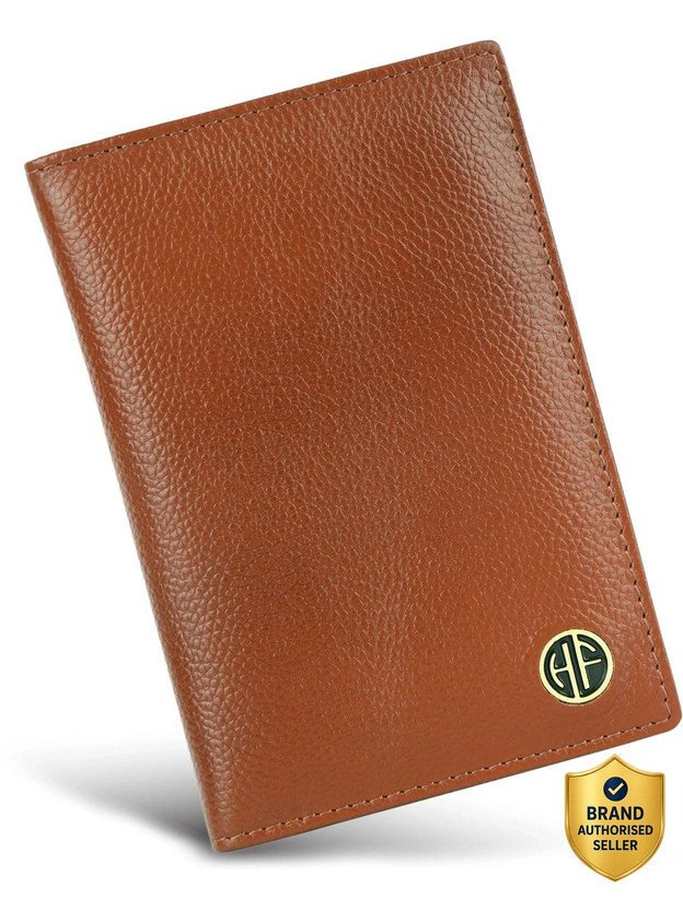 Hammonds Flycatcher Genuine Leather RFID Blocking Passport Holder Cover Case Travel Wallet(Tan)