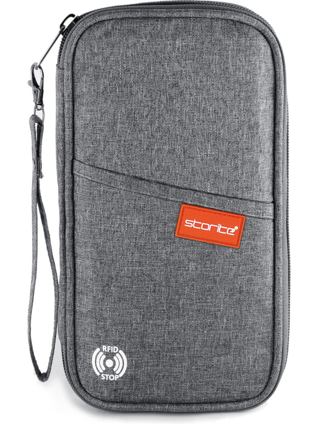 STORITE STORITE Travel RFID Passport Holder Wallet Organizer for Credit Debit Card Boarding Pass(Grey) - Flipkart Deal