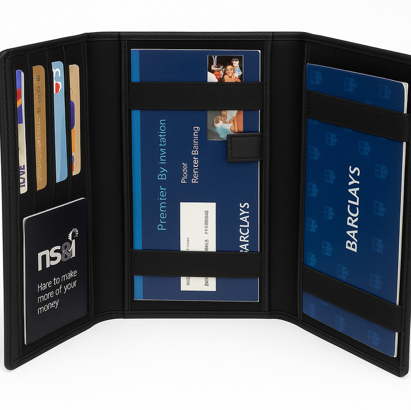 kittu SecureHold Multipurpose Tri-Fold Cheque Book Organizer with Card Slots(Black)