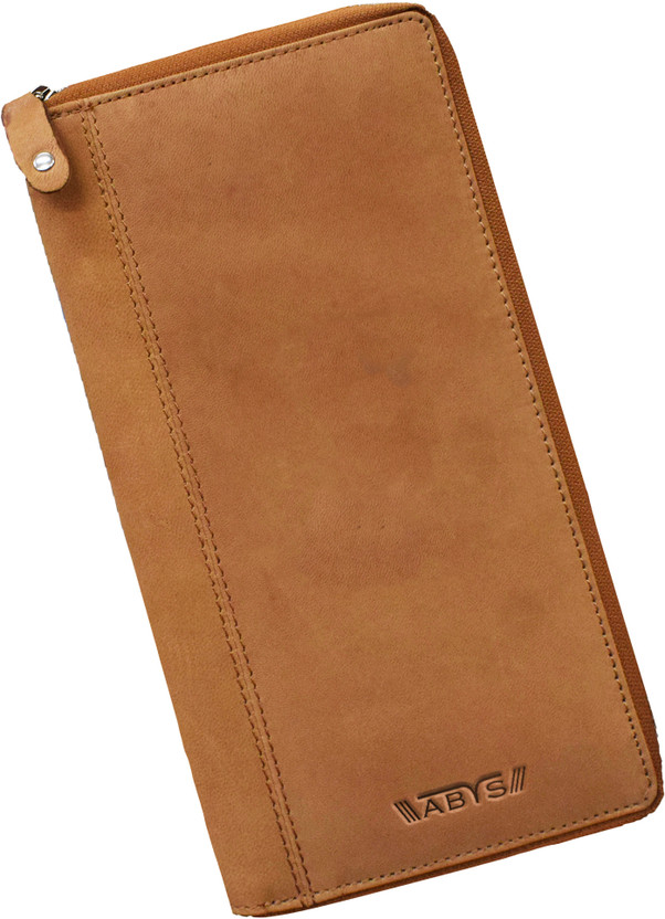 ABYS 100% Genuine Leather Travel Document Holder/Passport Holder for Men & Women(Tan)
