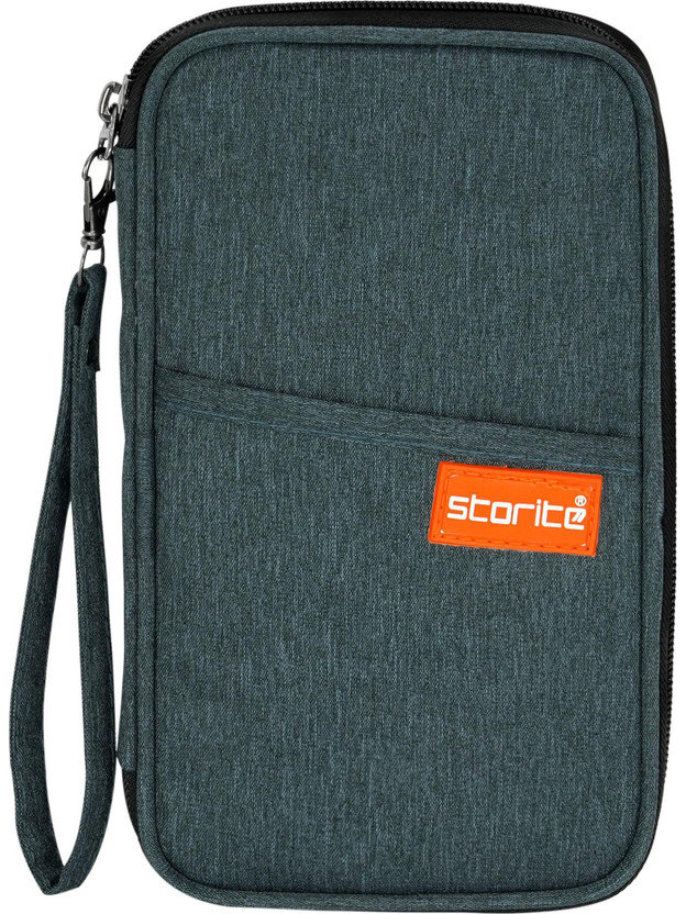 STORITE Passport Holder for Card Boarding Pass with Removable Hand Strap for Men & Women(Green)