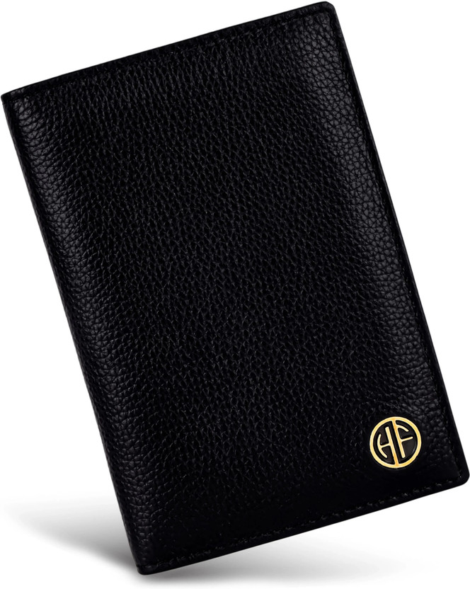 Hammonds Flycatcher Genuine Leather RFID Blocking Passport Holder Cover Case Travel Wallet(Black)