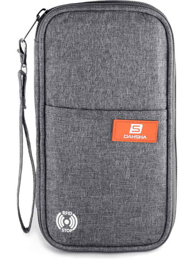 STORITE Travel RFID Passport Holder Wallet Credit Debit Card Ticket Boarding Pass Cover(Grey)