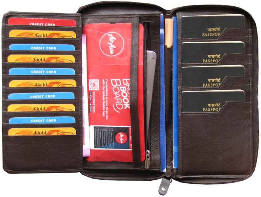 ABYS ABYS Rakshabandhan Gift-Genuine Leather Passport Holder||Mobile Cover||Cheque Book Holder with Metallic Zip Closure(Brown) - Flipkart Deal