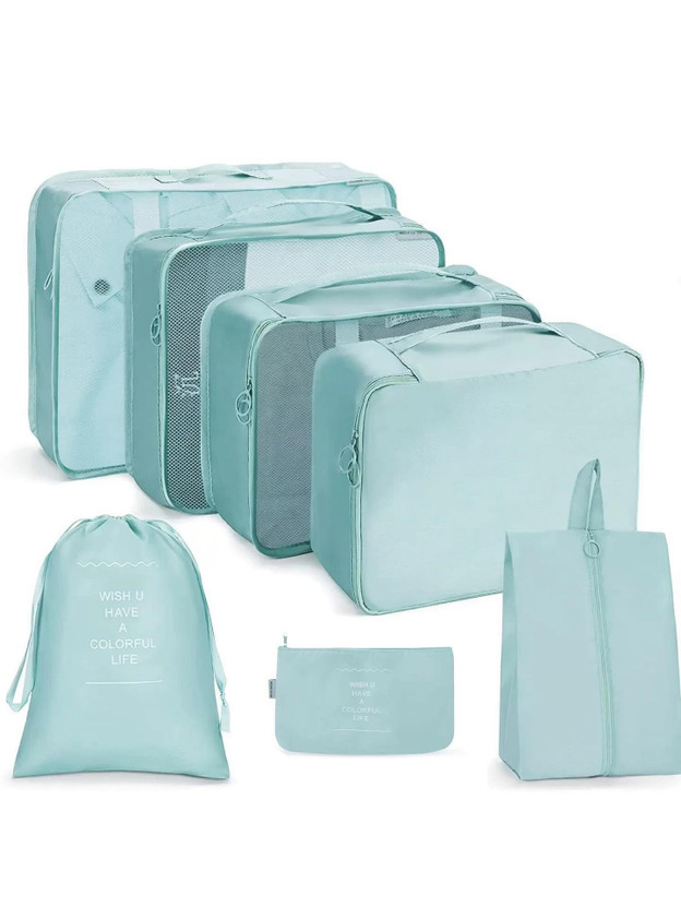 Mungat Travel Organizer Pouches, Suitcase Packing Cubes for Travel(Blue)