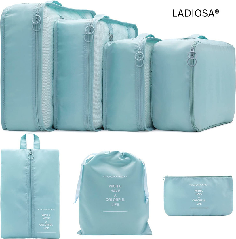 Ladiosa Ladiosa Travel Organizer, Packing Cubes for Travel, Travel Essentials, Packing Cubes(Blue) - Flipkart Deal