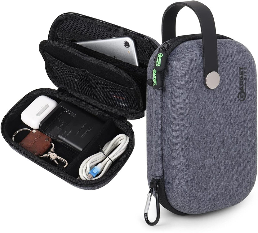 GadgetBite Hard EVA Travel Electronic Organizer Case for MacBook Charger Cables & Accs(Grey)