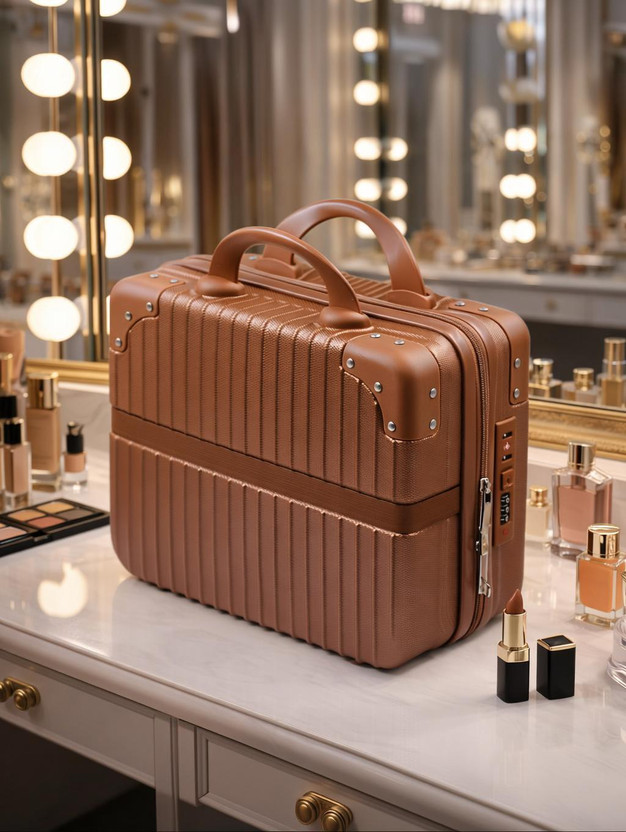 Bridal Bridal RoyalTouch Travel Makeup Storage Box 12*9*6 Inch (Makeup Products Not Included)(Brown) - Flipkart Deal