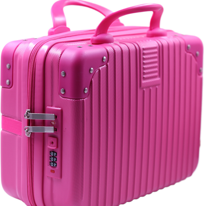 Bridal Mamkep Cosemtic Storage Travel Organizer (Hard Case 12*9*6 Inch)(Pink)