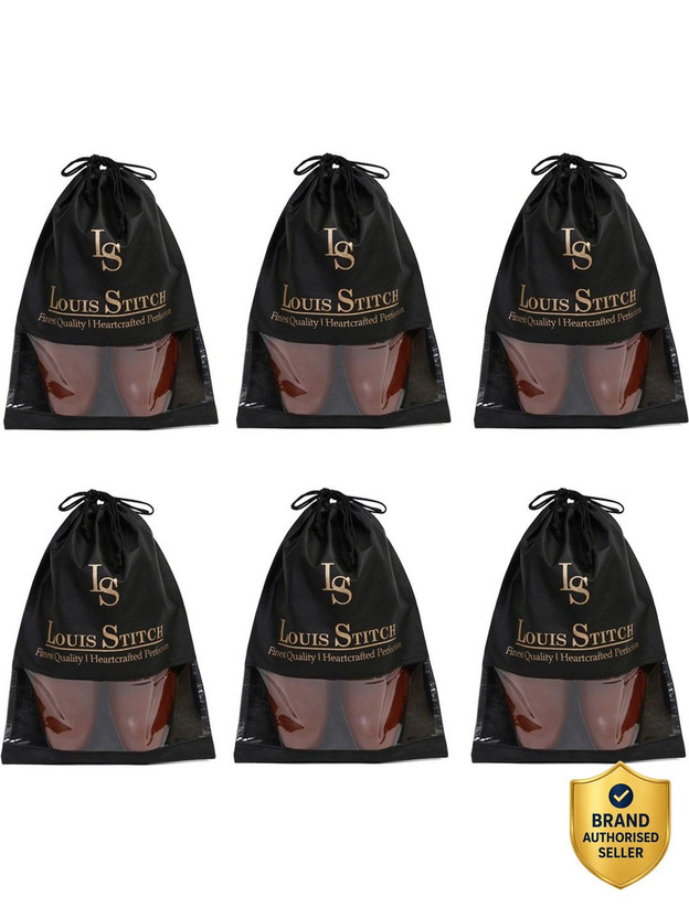 LOUIS LOUIS STITCH Non-Woven Shoe Bag Travel Accessories Shoes Storage String Bags Organizer Combo(Black) - Flipkart Deal