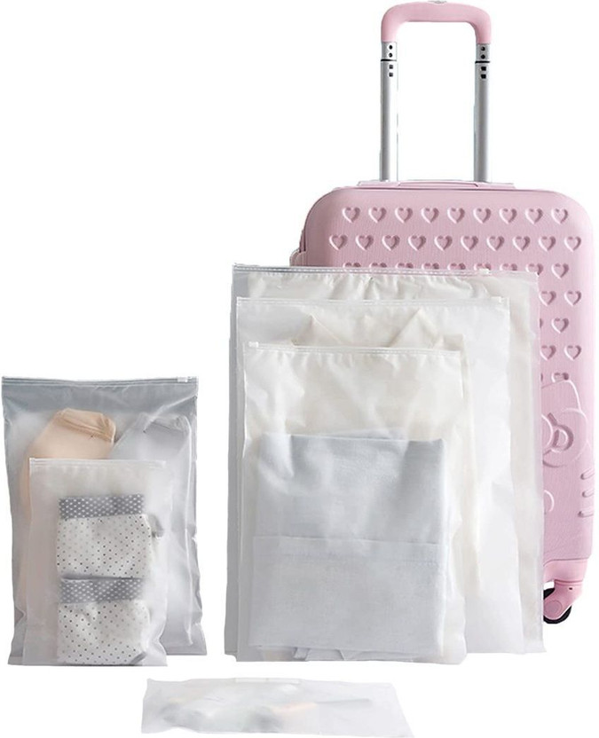 CUZWAVE CUZWAVE 17 pcs Travel Organizer Packing Bags Laundry Clothes Pouch Set (S,L,M,XS)(White) - Flipkart Deal