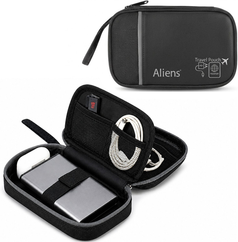 Aliens Travel Gadget Mini Organizer Case for Hard Drive, Cables, Charger & More(Multicolor)