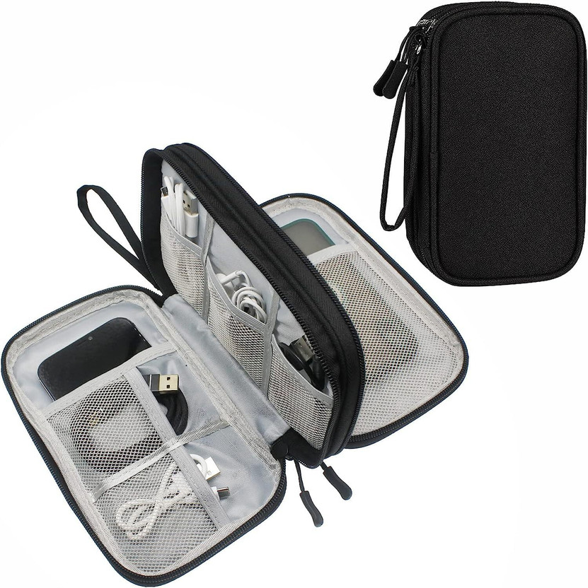 netizen Quality Electronics Accessories Organizer Travel Multipurpose Waterproof Case(Black)