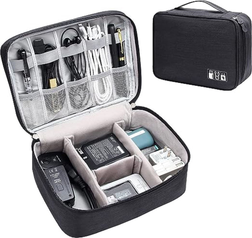 UNICOM Electronics Gadgets organizer for traveling and storing tech accessories(Black)