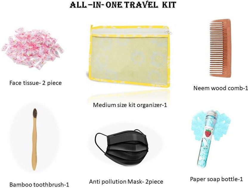 PRAKSHI KRAFTS Cosmetic Pouch(Yellow)