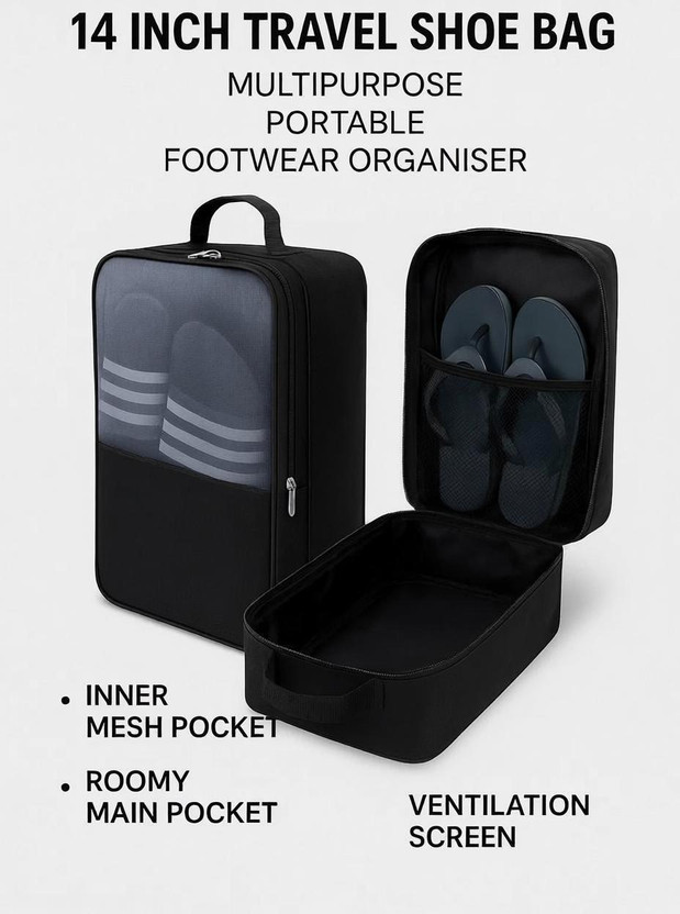 KARNI KARNI COSMOS Shoe Pouch(Black) - Flipkart Deal