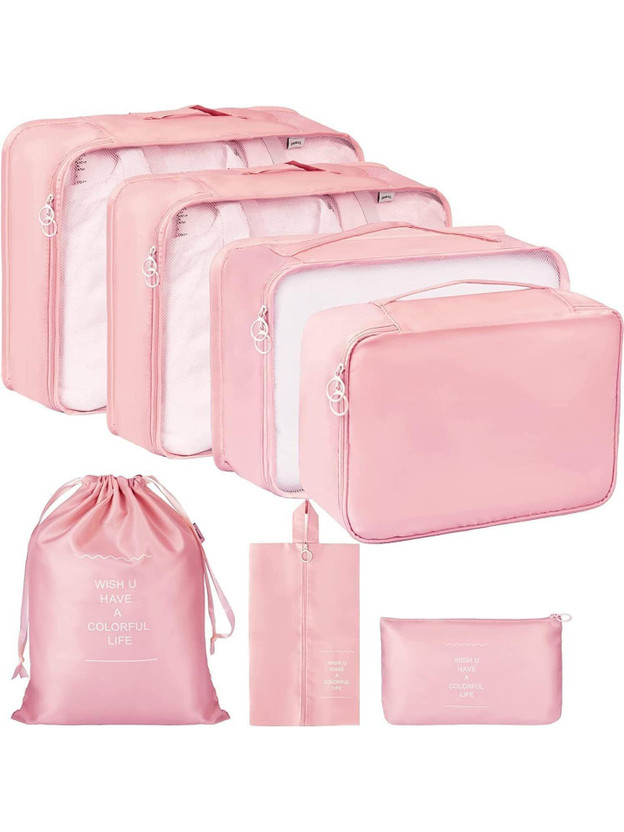 ALMURAT ALMURAT 7 Set Packing Bags for Travel, Luggage, and Suitcases Accessories(Pink) - Flipkart Deal
