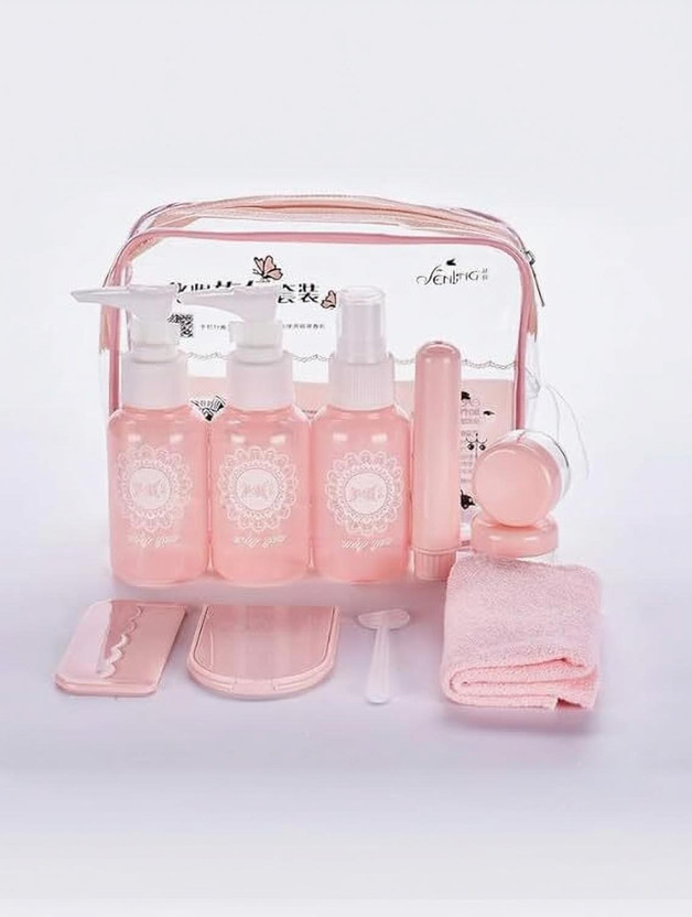 Honbuty Portable Toiletry Empty Sprayers Bottle Containers Set Travel Toiletry Kit(Multicolor)