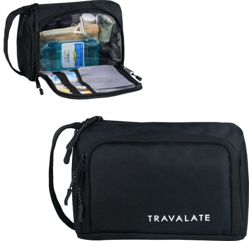 Travalate Lightweight, Water-Resistant Toiletry Organizer Dopp Kit for Men Travel Toiletry Kit(Black)