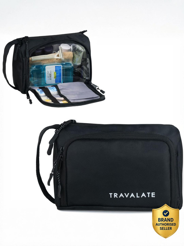 Travalate Lightweight, Water-Resistant Toiletry Organizer Dopp Kit for Men Travel Toiletry Kit(Black)
