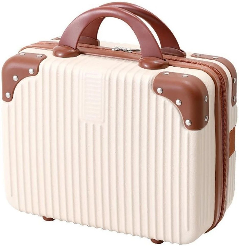 DIYASALESS Portable Makeup Travel Case Hand Luggage,Makeup Case Suitcase Elastic Band Bag Travel Toiletry Kit(Khaki)