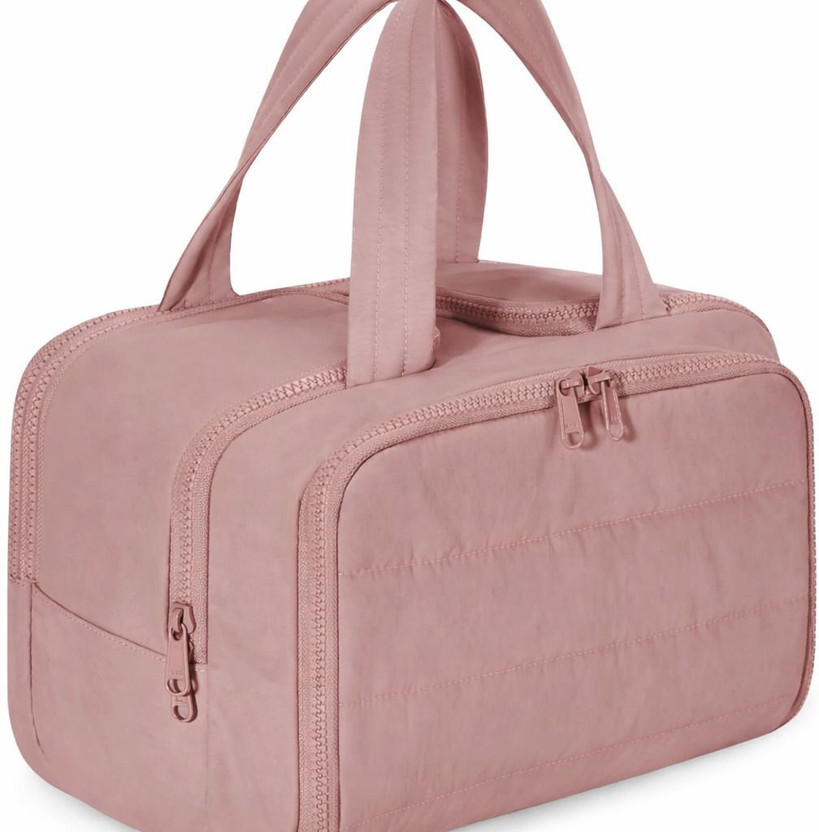 Sharvik 4 in 1 Organizer Travel handle Bag for Women Large Lightweight Travel Toiletry Kit(Pink)