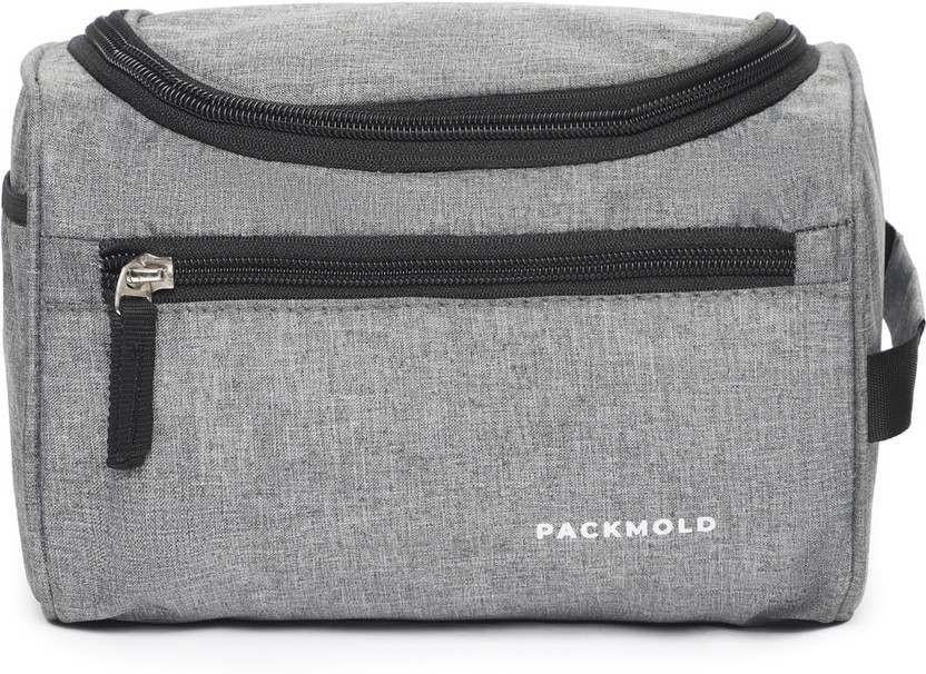 PACKMOLD TOILEX unisex travel toiletry bag for shaving cosmetics & gadgets(9.5*6*6 INCHS) Travel Toiletry Kit(Grey)