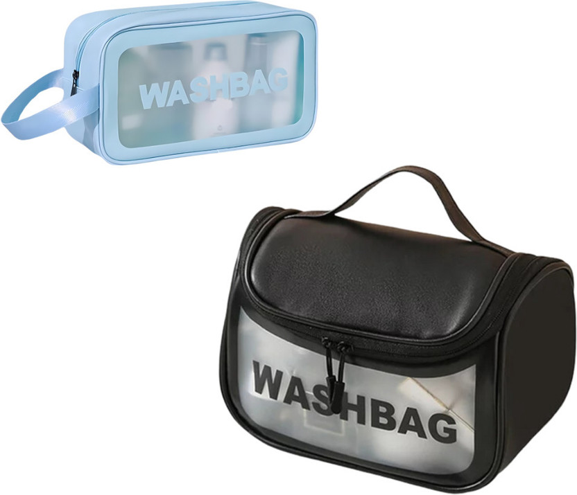 HouseOfCommon Cosmetic Wash Bag Travel Toiletry Kit(Blue, Black)
