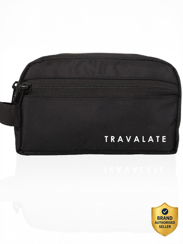 Travalate Travalate Polyester Toiletry Bag Makeup Shaving Kit Pouch for Men and Women Travel Toiletry Kit(Black) - Flipkart Deal