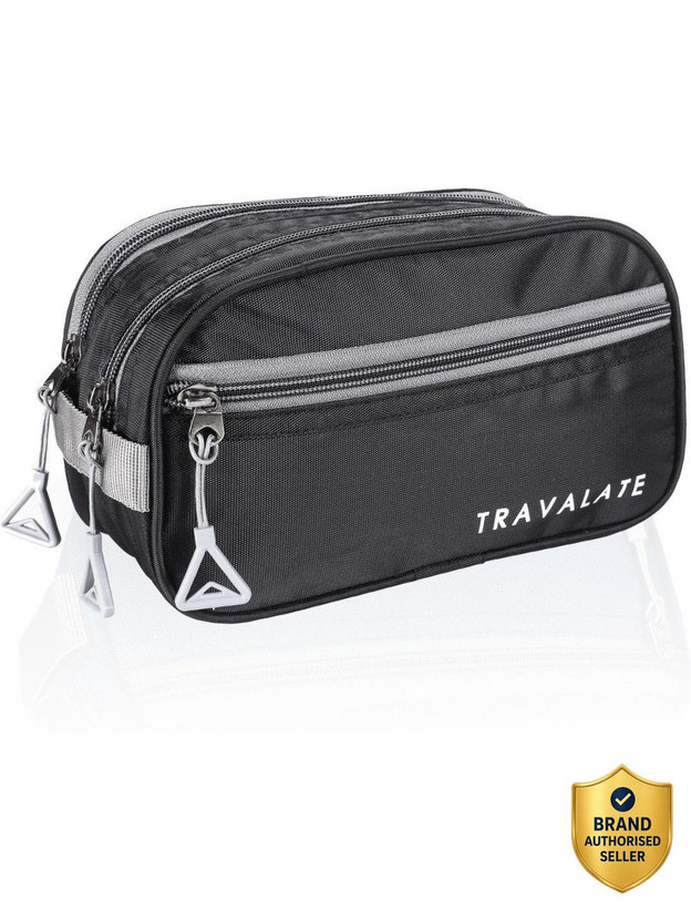 Travalate Travalate Toiletry Bags Makeup Shaving Kit Pouch for Men and Women Travel Toiletry Kit(Black) - Flipkart Deal