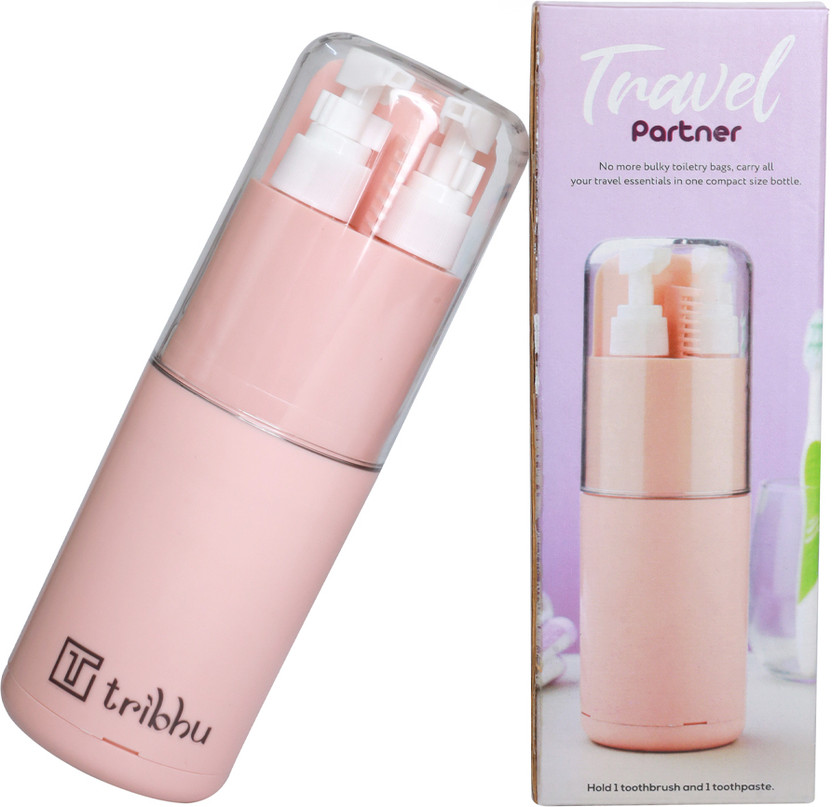 TRIBHU 6-in-1 Travel Essential Kit – Compact Leak-Proof Toiletry Dispenser Travel Toiletry Kit(Pink)